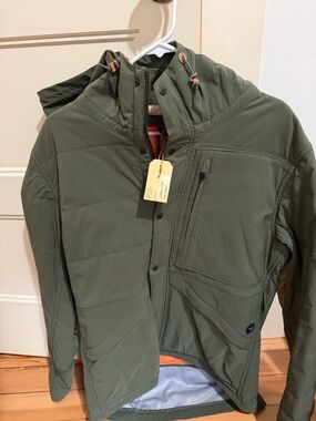 Men's Relwen Olive Green Hooded Winter. Jacket